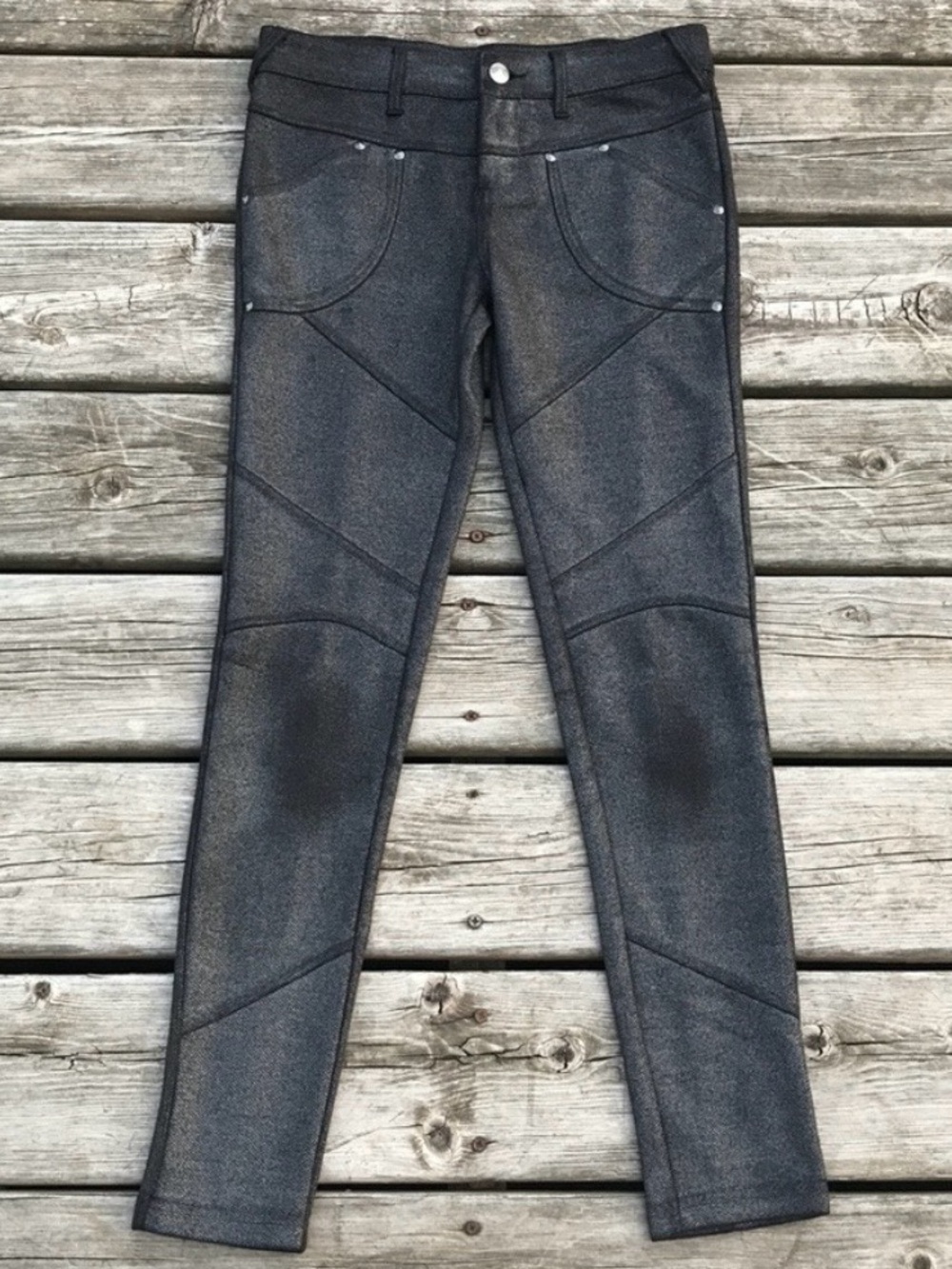 FP NWOT shimmery black skinny’s - Picture 1 of 12